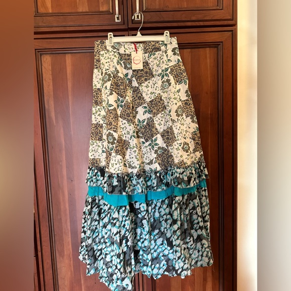Anthropologie NWT Maxie skirt size small petite patchwork one of a kind - Picture 1 of 9